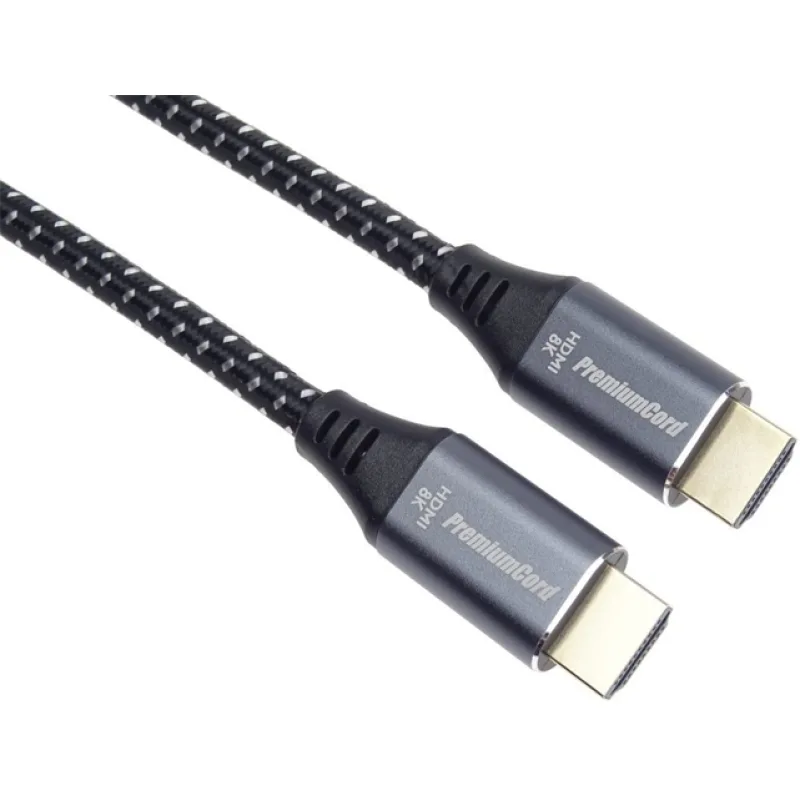 PremumCord ULTRA HDMI 2.1 High Speed + Ethernet kábel 8K@60Hz, Zinc…