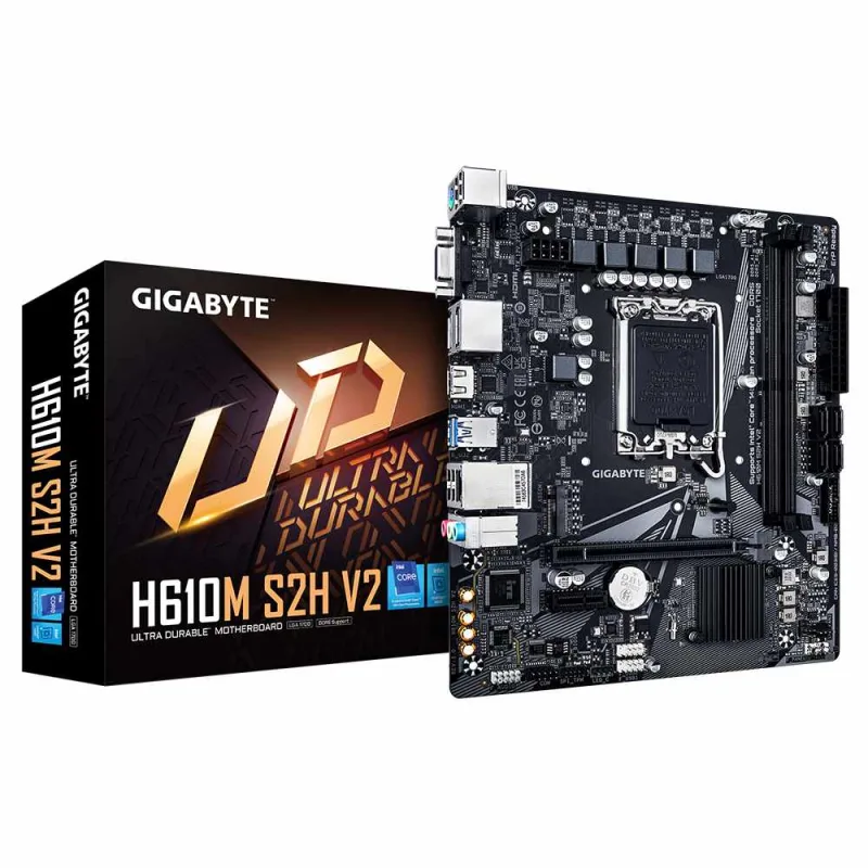 GIGABYTE MB Sc LGA1700 H610M S2H V2, Intel H610, 2xDDR5, 2xDP, 1xHDMI…