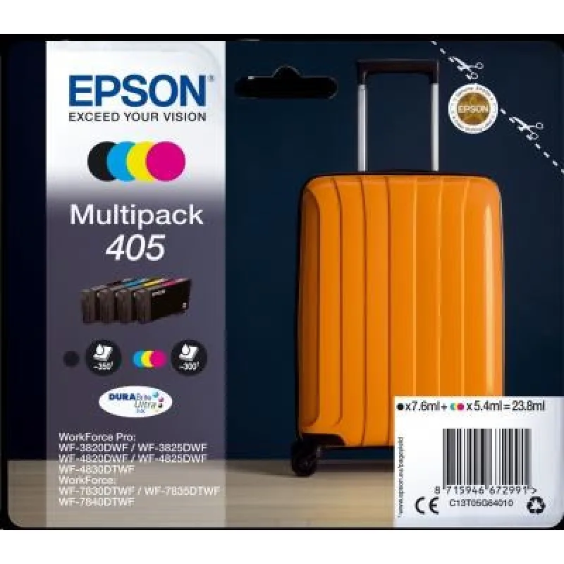 Atrament EPSON Multipack 4-farebný 405 Durabrite Ultra C13T05G64010