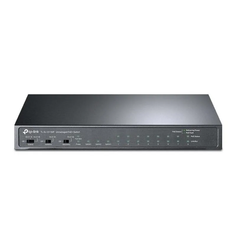 8-Port 10/100Mbps + 3-Port Gigabit Desktop Switch with 8-Port PoE+ PORT:…