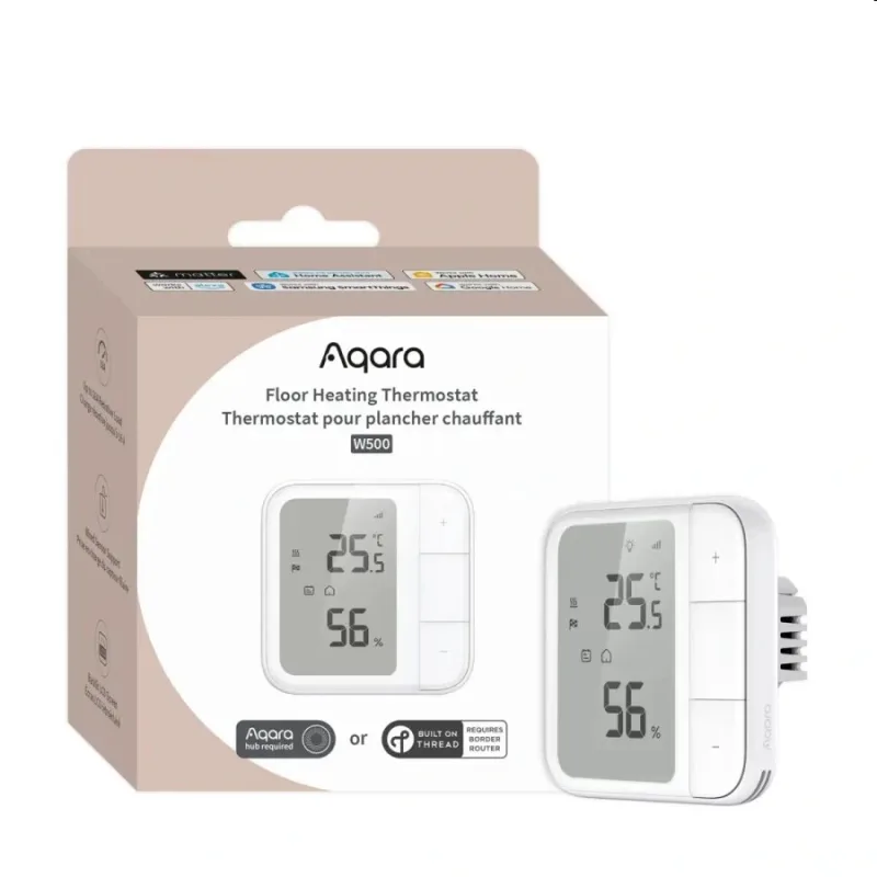 Aqara Smart Home Termostat pre podlahové kúrenie W500, Zigbee a Thread UT…