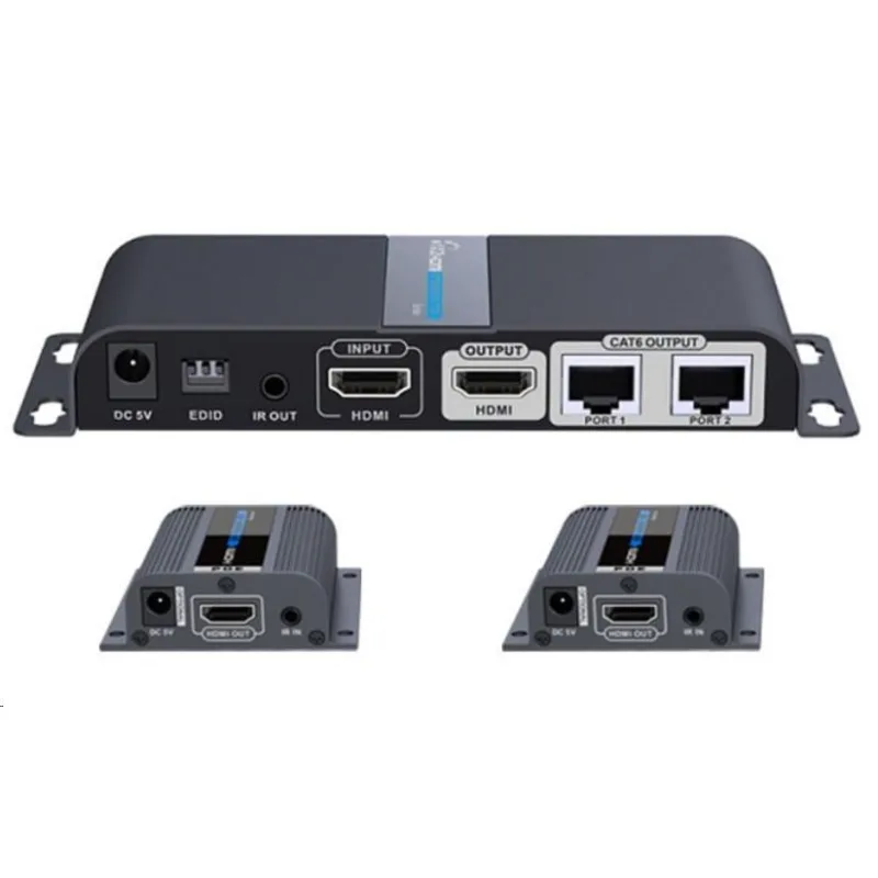PREMIUMCORD HDMI 1-2 splitter+extender cez CAT6/ 6a/ 7, FULL HD, 3D…