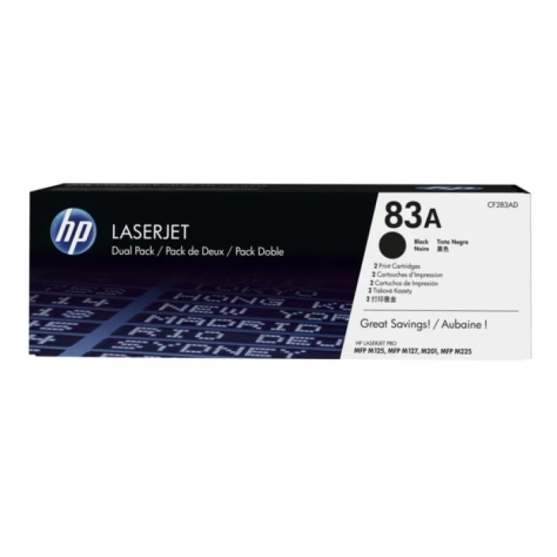 HP tlačová kazeta čierna, CF283AD - 2 pack CF283AD