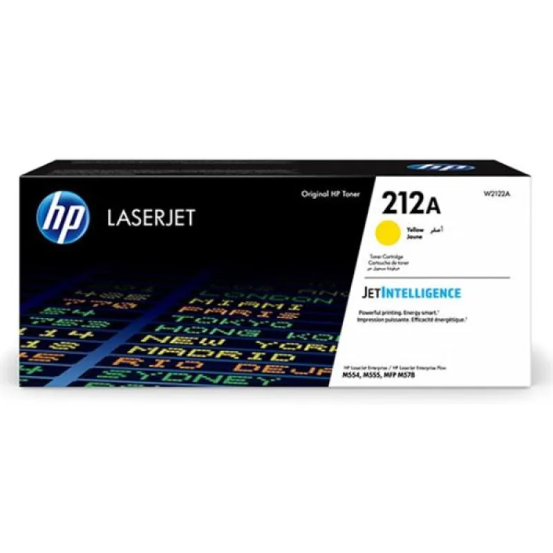 Žltá originálna tonerová kazeta HP 212A LaserJet (4 500 strán) W2122A