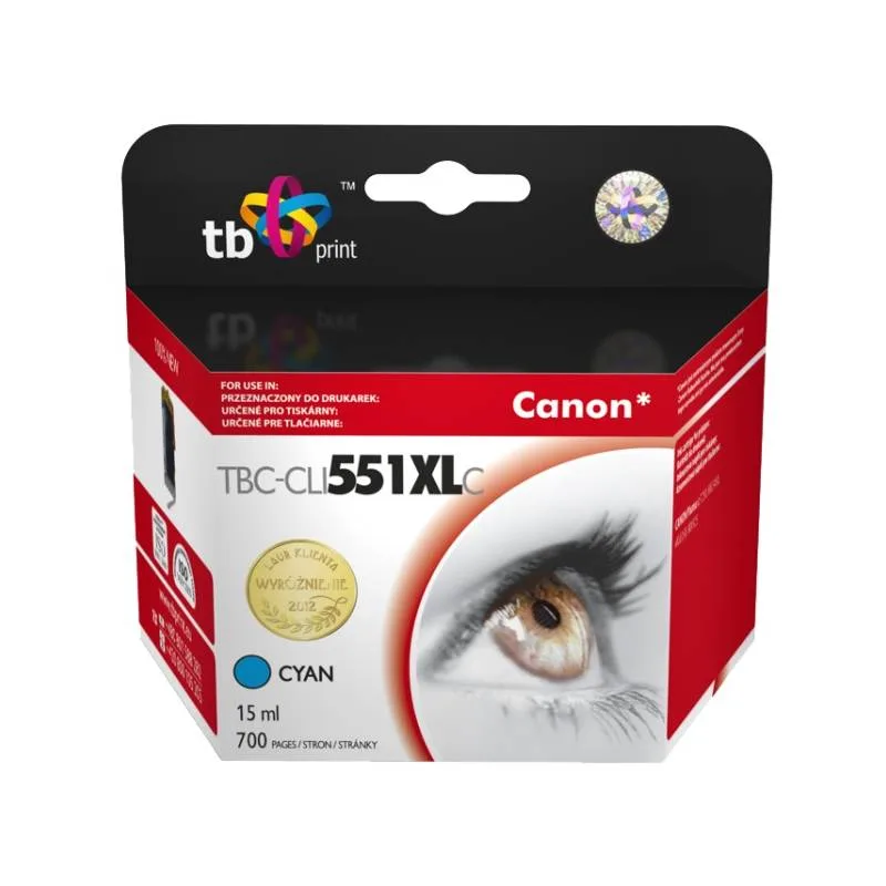 Ink. kazeta TB komp. s Canon CLI-551XL, 6444B001 CY TBC-CLI551XLC