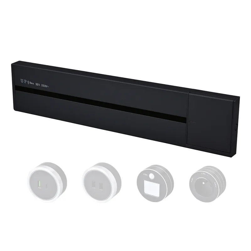 Zásuvková lišta - povrchová Viking LP40B/ 230V, 50Hz/ 40cm dĺžka/ čierna/…