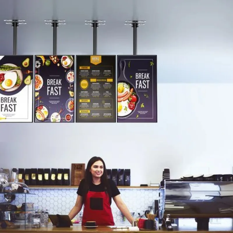 ONKRON TV Stropný držiak s nastaviteľnou výškou pre 32 až 80-palcové LED…