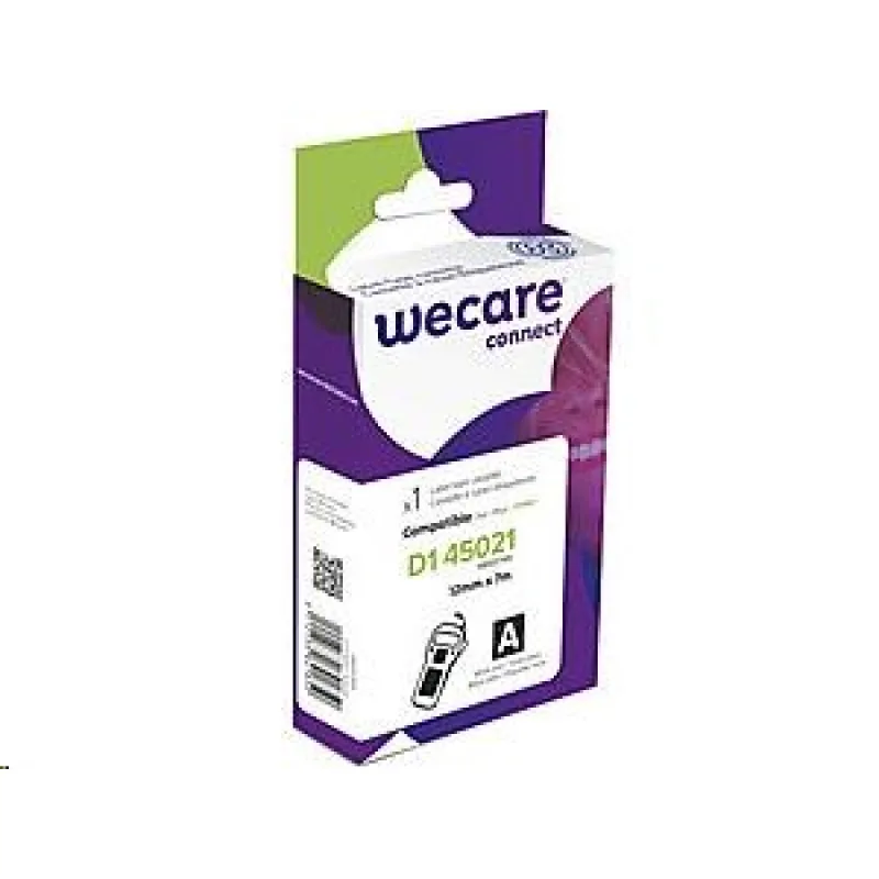 Páska WECARE ARMOR pre DYMO S0720610, biela/ čierna, 12 mm x 7…