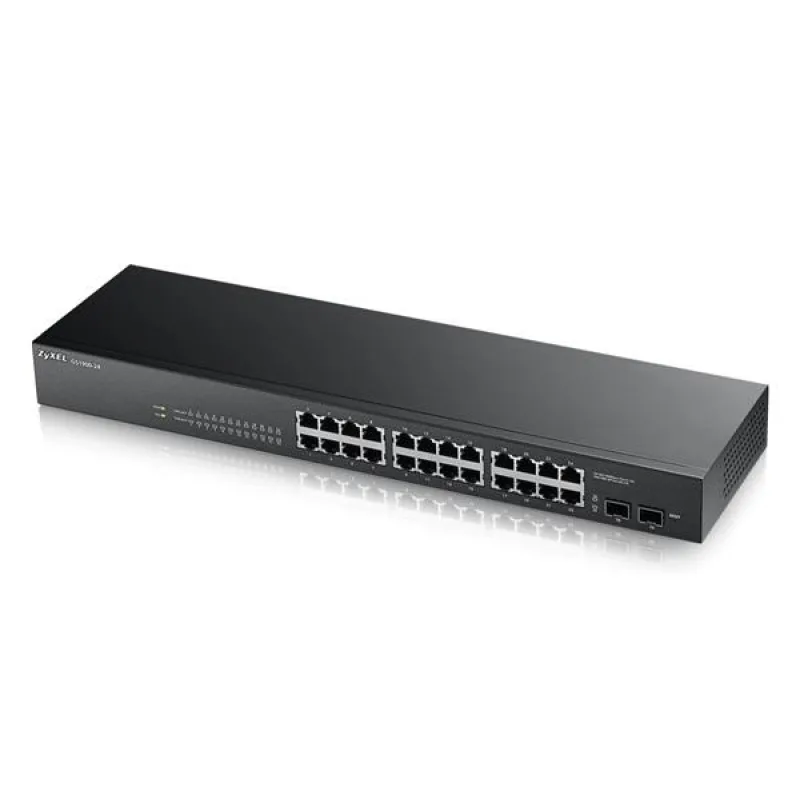 ZyXEL GS1900-24, 24p (24Gigabit RJ45 + 2 SFP), IPv6, WebManaged, Fanless …