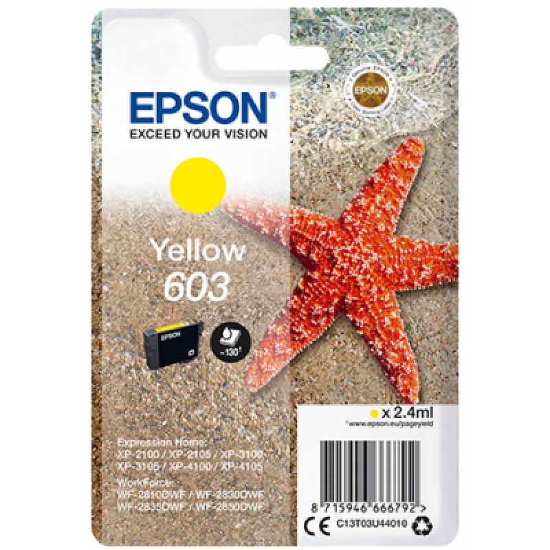 Epson singlepack, Yellow 603 C13T03U44010