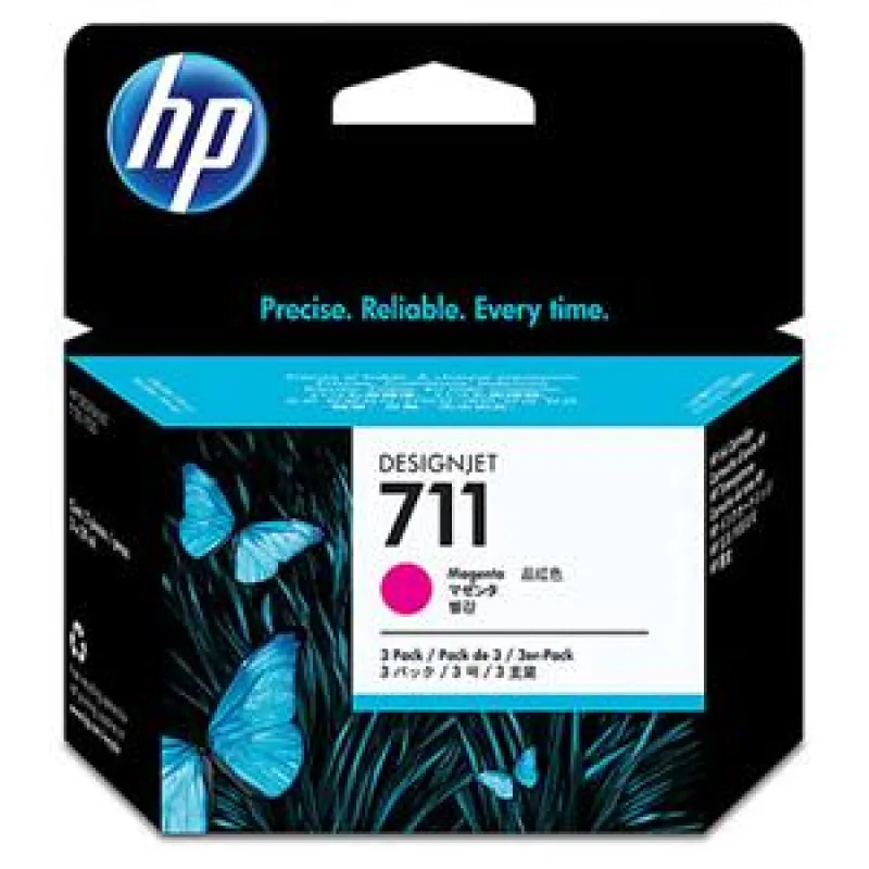 HP no 711 - purpurová ink. kazeta - 3pack, CZ135A CZ135A