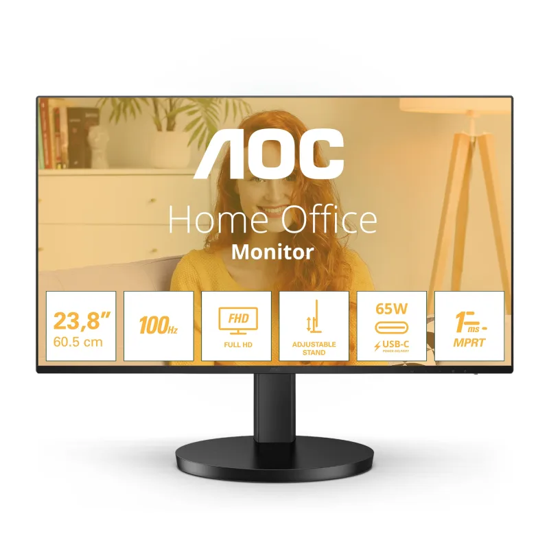 AOC/ 24B3CF2/ 23, 8"/ IPS/ FHD/ 100Hz/ 1ms/ Black/ 3R 24B3CF2