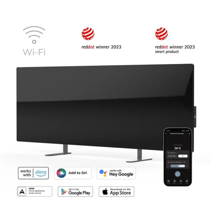 AENO AGH2S Premium Eco Smart Ohrievač čierny, WI-FI, max 700W, Infra…