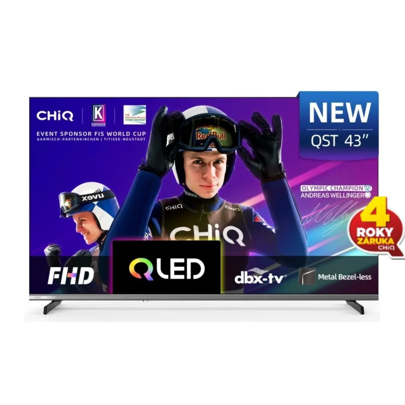 CHiQ L43QST TV 43", FHD, QLED, ultratenká, Android14, Dolby Audio, …