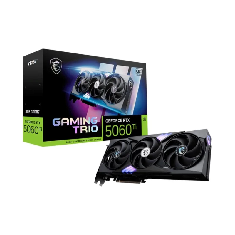 MSI VGA NVIDIA GeForceRTX 5060 Ti 8G GAMING TRIO OC, RTX 5060 Ti, 8GB…
