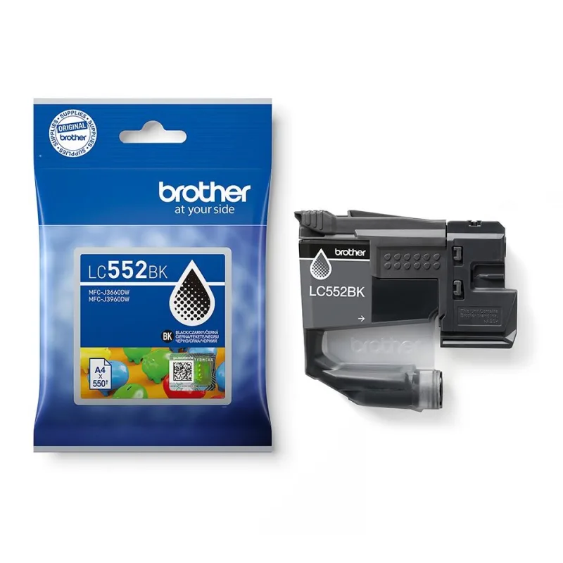 BROTHER INK LC-552BK - black - cca 550stran, pro MFC-J3660 MFC-J3960…