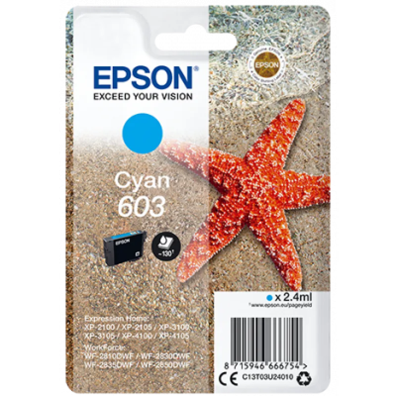 Epson singlepack, Cyan 603 C13T03U24010