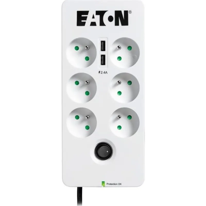 EATON Prepäťová ochrana - Protection Box 6 x FR, 2x USB port1,5m PB6UF