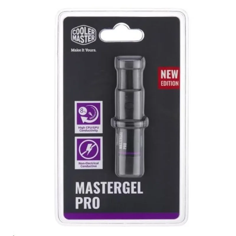 CoolerMaster termálna pasta na CPUMaster Gel Pro V2, 8 W/mK, 1.5ml, šedá…