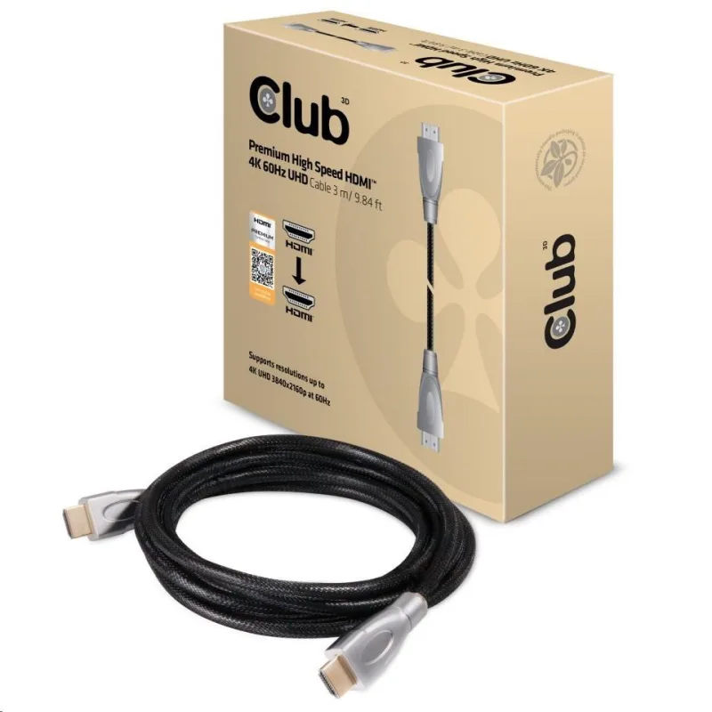 Club3D Kabel Certifikovaný HDMI Premium High Speed, HDMI 2.0 4K60Hz UHD,…