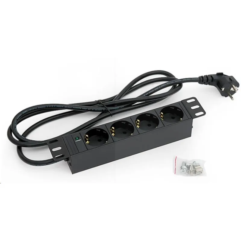 TRITON 10" rozvádzač 4x230V DIN- 2m, čierny RAB-PD-X91-C1