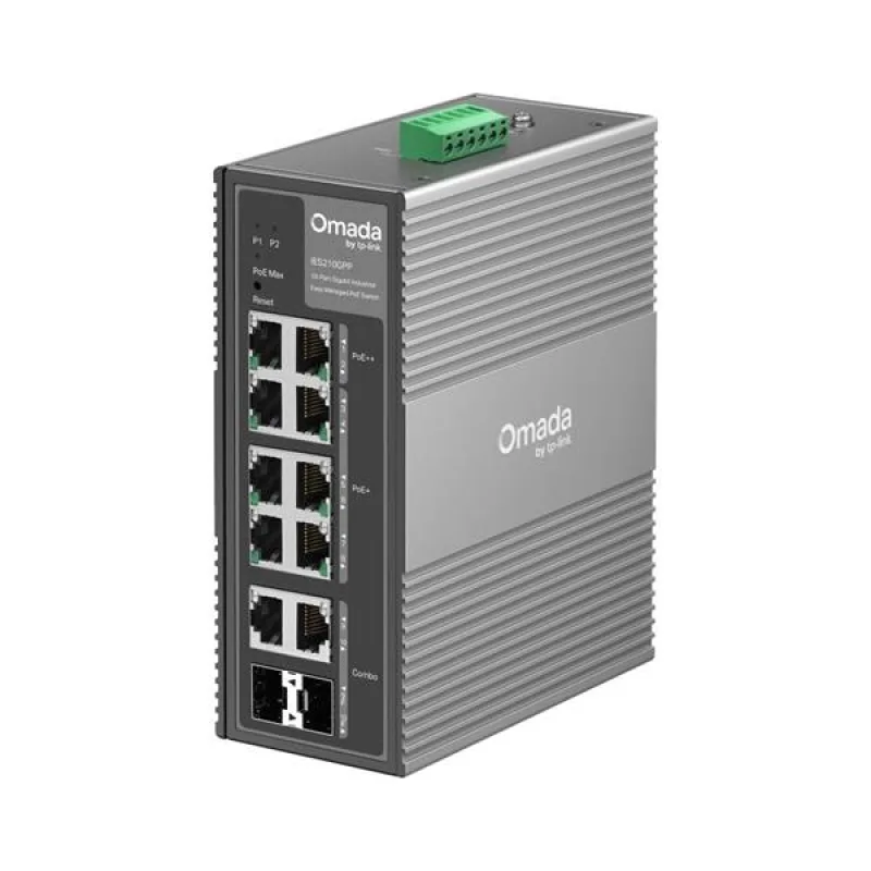 Omada 10-Port Gigabit Industrial Easy Managed Switch with 6-Port PoE+ and…