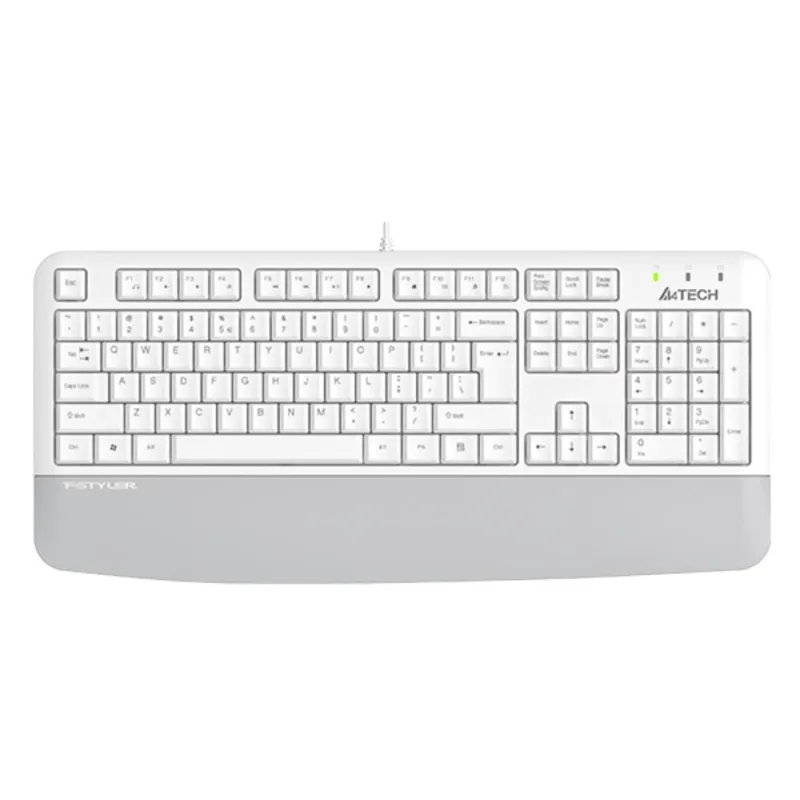 A4tech FK20, multimediální kancelářská klávesnice, CZ/ US, USB, bílá…