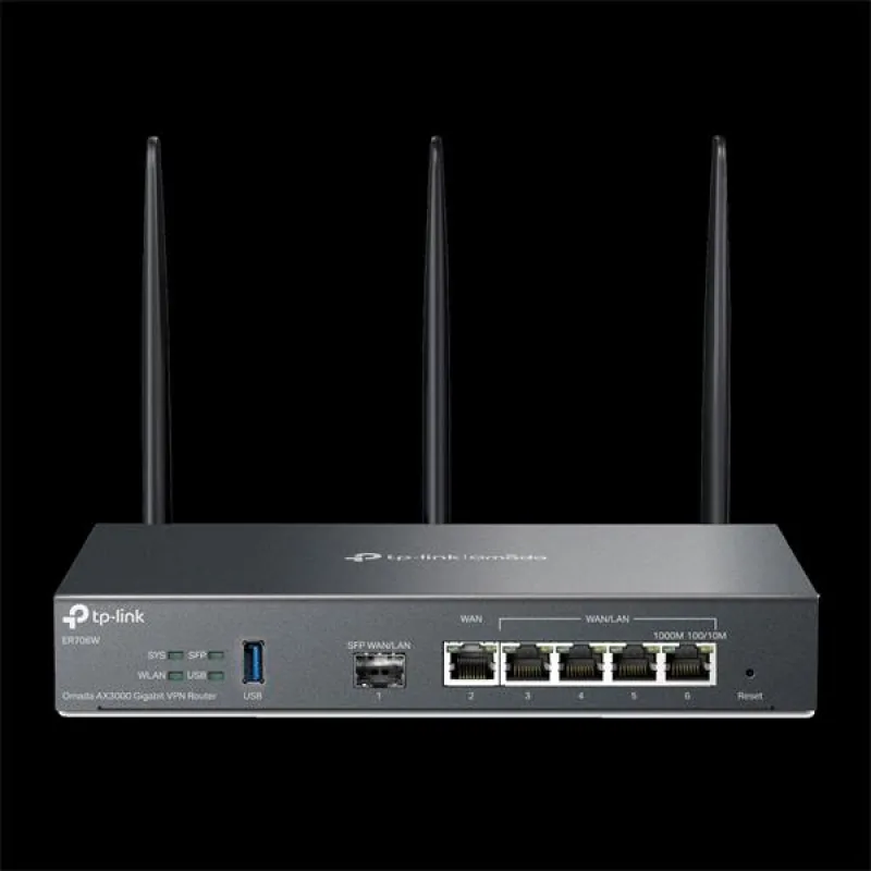 Omada AX3000 Wi-Fi 6 Gigabit VPN Router PORT: 1× Gigabit SFP WAN/LAN Port…