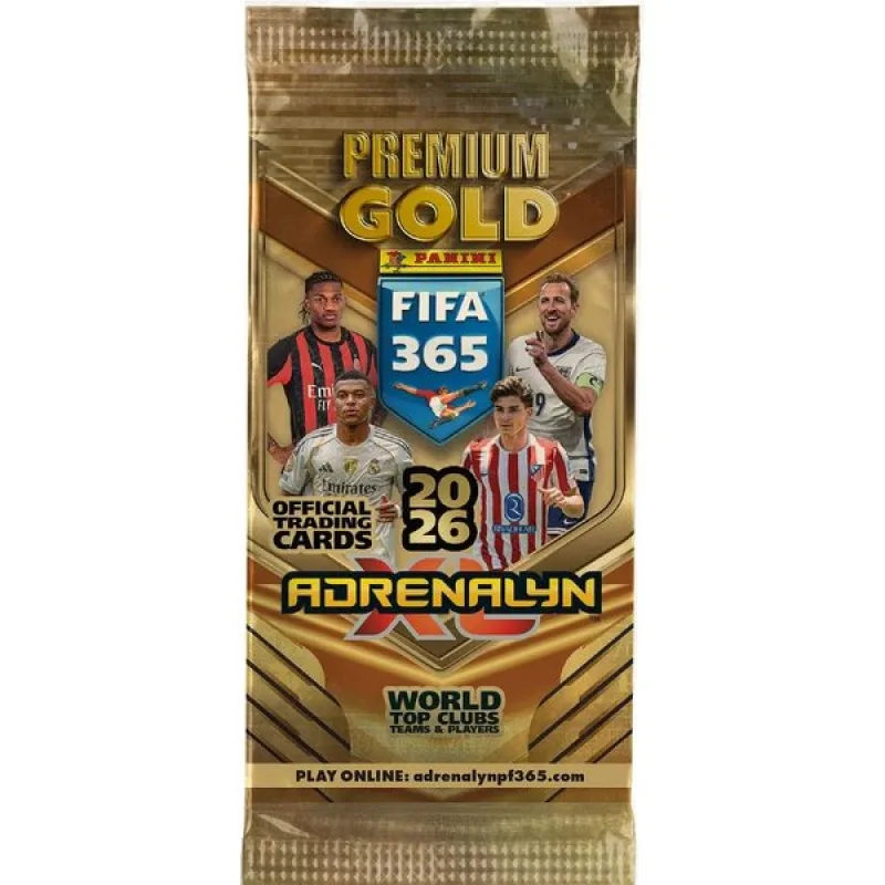 PANINI FIFA 365 2025/2026 ADRENALYN karty GOLD PACKET 01-8932