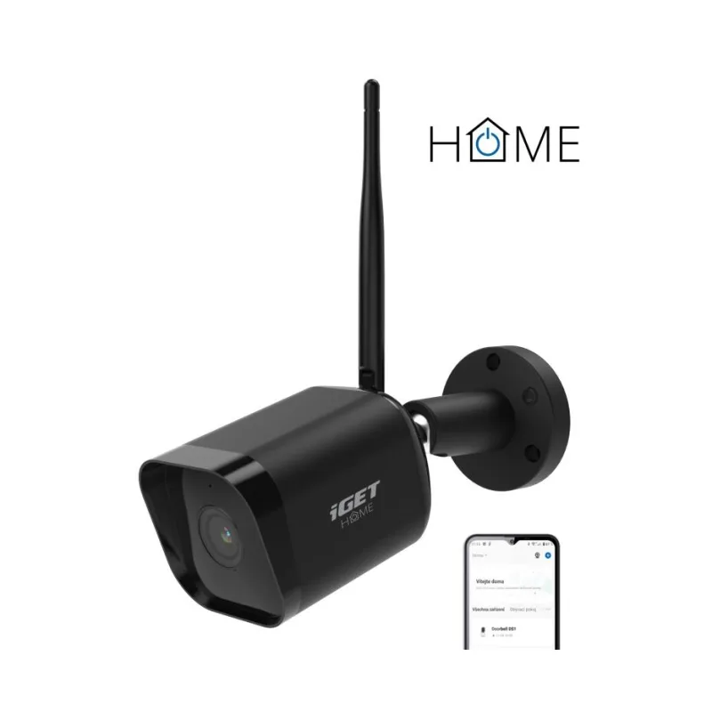 iGET HOME Camera CS6 Black - WiFi IP FullHD 1080p kamera, nočné videnie,…
