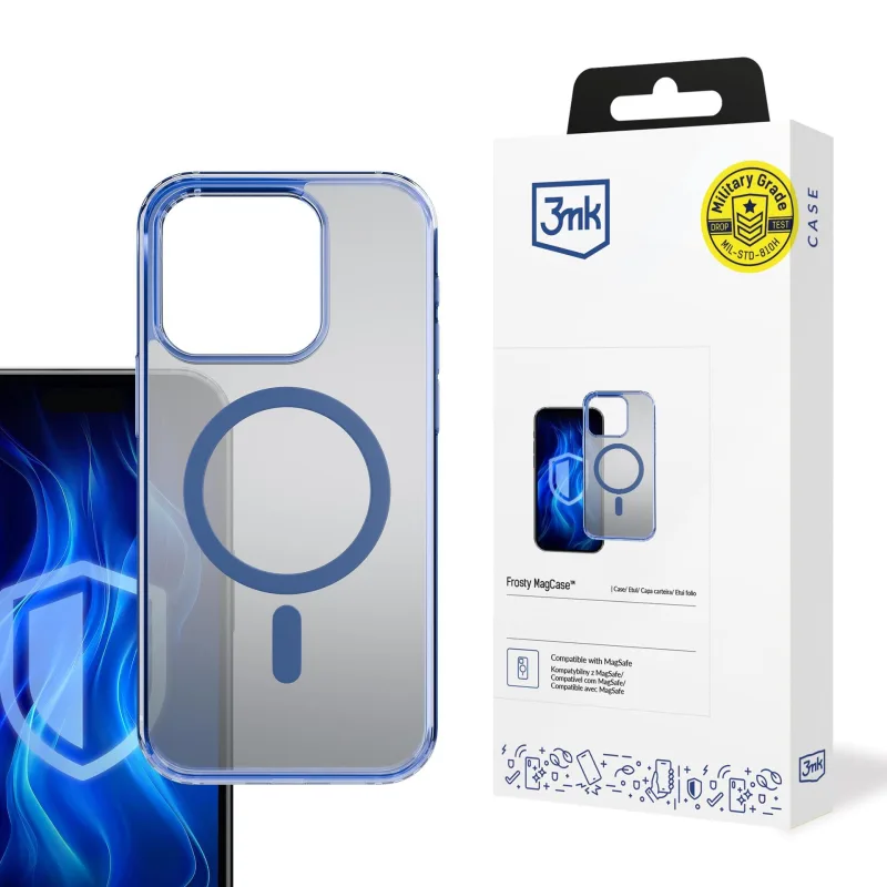 3mk ochranný kryt Frosty MagCase Blue pro Apple iPhone 16 Pro…