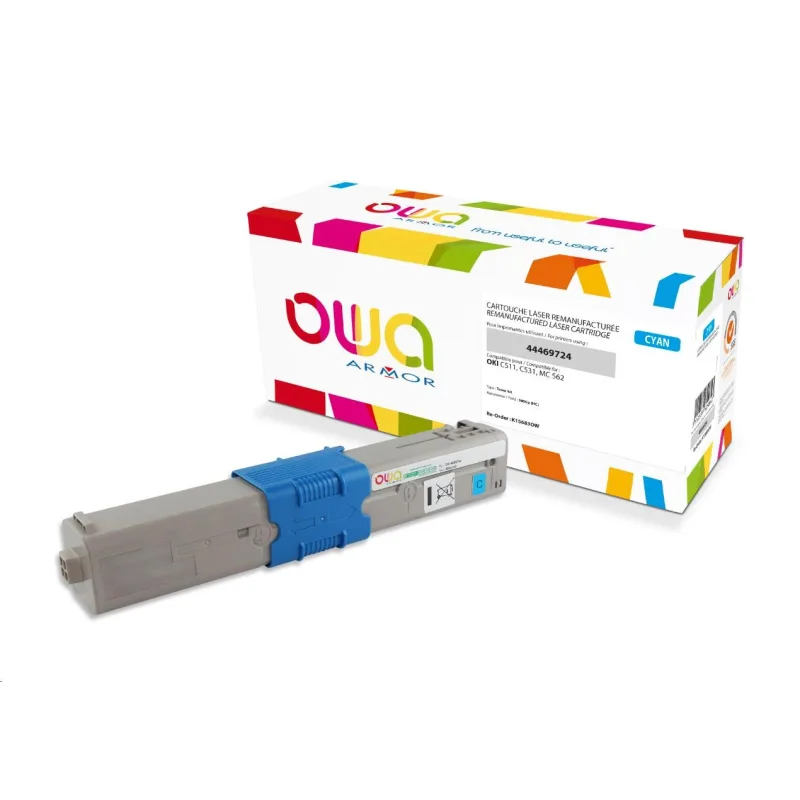 OWA Armor toner pre OKI C511, C531, MC 562, 5000 strán, 44469724, modrá…
