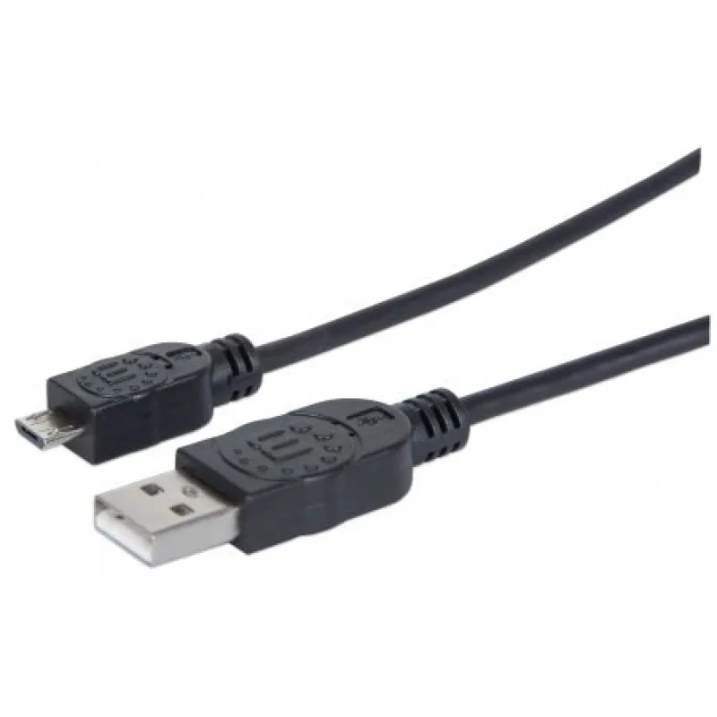 MANHATTAN Pripojovací kábel USB 2.0 A samec / Micro-B samec, 1.8 m, …