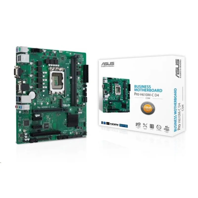 ASUS PRO H610M-C D4-CSM soc 1700 H610 DDR4 mATX M.2 COM HDMI D-Sub DP…