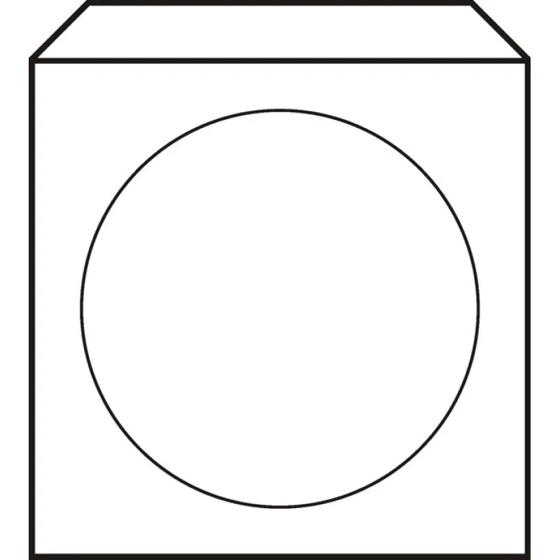 Papierová obálka pre CD alebo DVD s okienkom 50 ks K-125X125/B/50