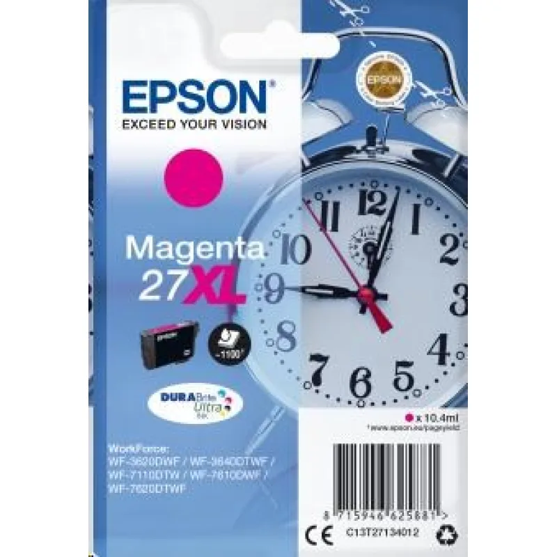 Atramentová tyčinka EPSON Singlepack "Budík" Magenta 27XL DURABrite Ultra…