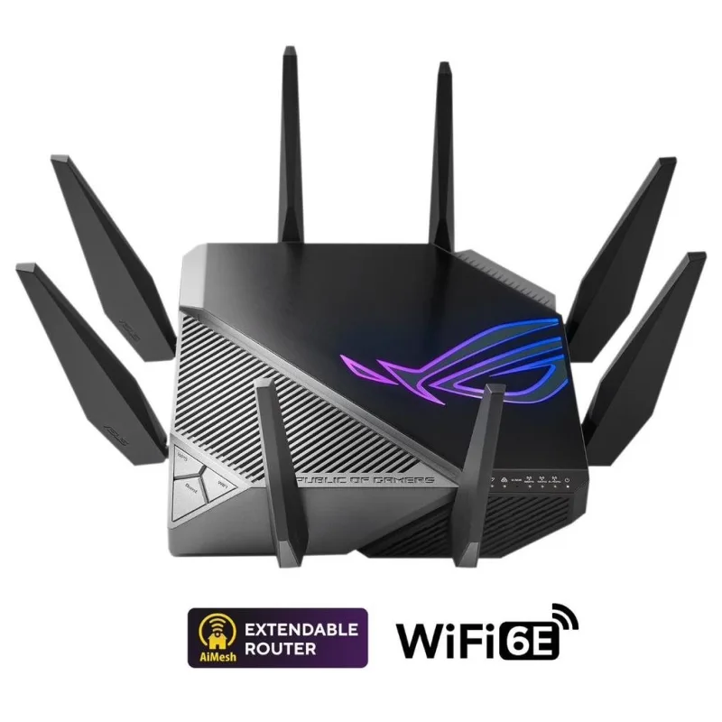 ASUS ROG Rapture GT-AXE11000 (AXE11000) WiFi 6E Extendable Gaming Router,…