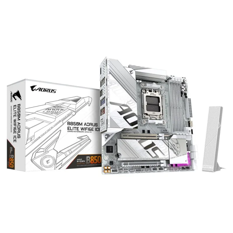 GIGABYTE B850 AORUS ELITE WIFI6E ICE/ AM5/ mATX B850M A ELT WF6E ICE