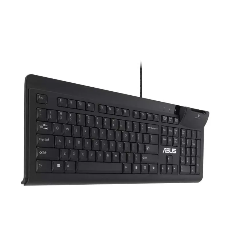 ASUS KU100 SmartCard Keyboard - drôtová klávesnica, čierna, CZ/SK (90XB05E0-BKB000)