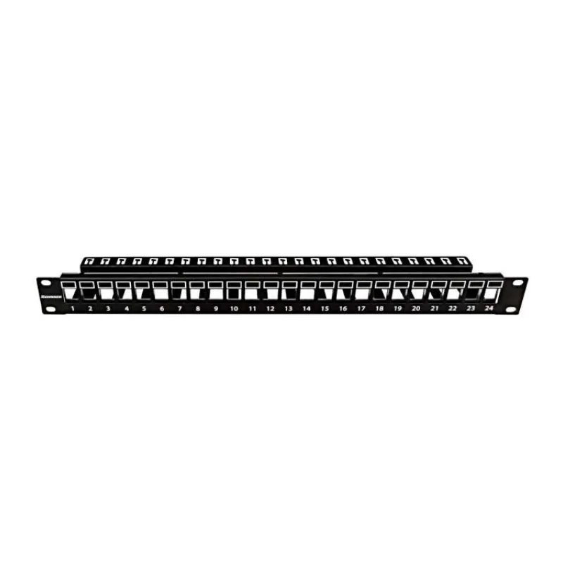19"patchpanel AMPARO pro 24 keystone SFA/SFB neosazený, 1U (HSER0240SP)