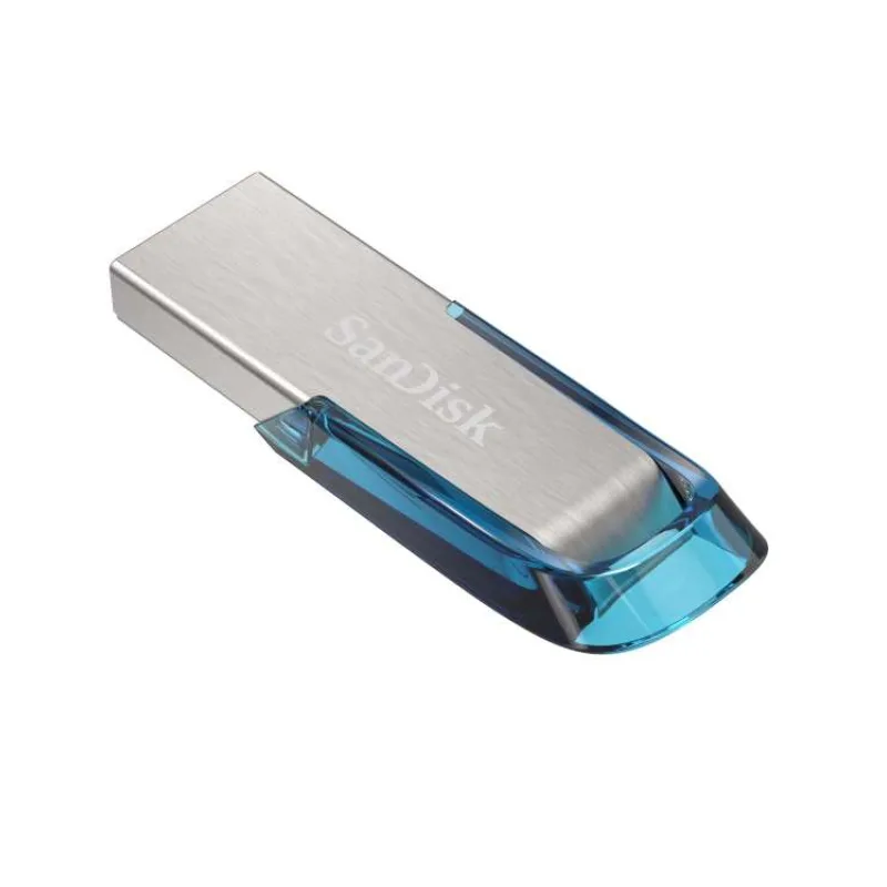 SanDisk Flash Disk 128 GB Ultra Flair, USB 3.0, tropická modrá (SDCZ73-128G-G46B)