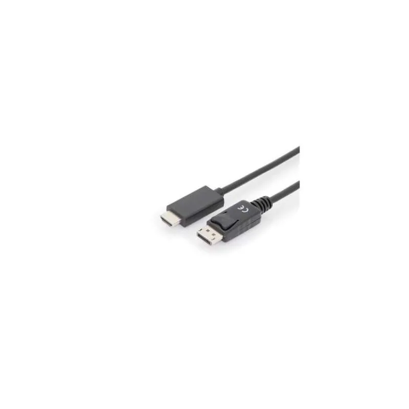 Digitus kabelový adaptér DisplayPort, DP - HDMI typu A, M / M, 2,0 m, s blokováním, DP 1.2_HDMI 2.0, 4K / 60Hz, CE, bl (AK-340303-020-S)