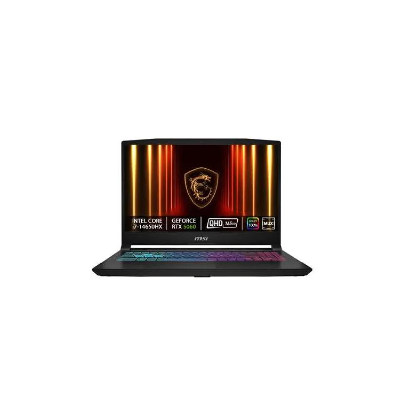 MSI Katana/15 HX B14WEK-250XCZ/i7-14650HX/15,6"/QHD/32GB/1TB/RTX 5050/DOS/Black/2R (9S7-1587C1-250)