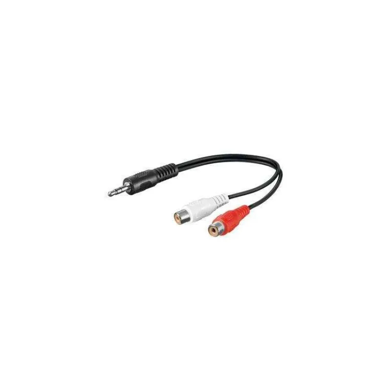 PremiumCord Kabel Jack 3.5mm-2xCINCH M/F 20cm (kjackcinf02)