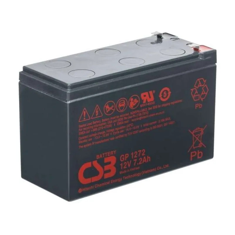 CSB Pb záložní akumulátor VRLA AGM 12V/7,2Ah (GP1272 F2) (GP1272 F2)