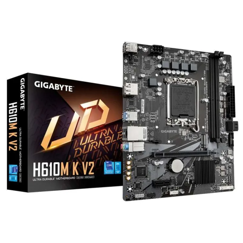 GIGABYTE MB Sc LGA1700 H610M K V2, Intel H610, 2xDDR4, DP, HDMI, mATX (H610M K V2)