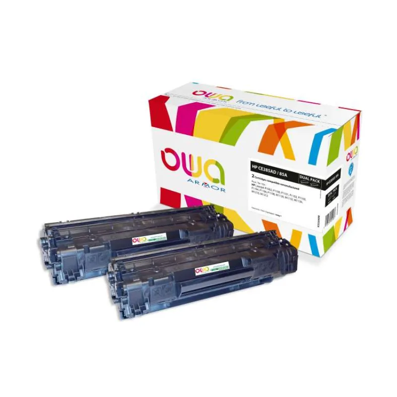 OWA Armor toner pre HP LJ P1002,1100,1102,1103,1104,1106,1108,M1130,1132,1136,1210,1212 2x1600 strán, CE285AD, čierny (K35354OW)