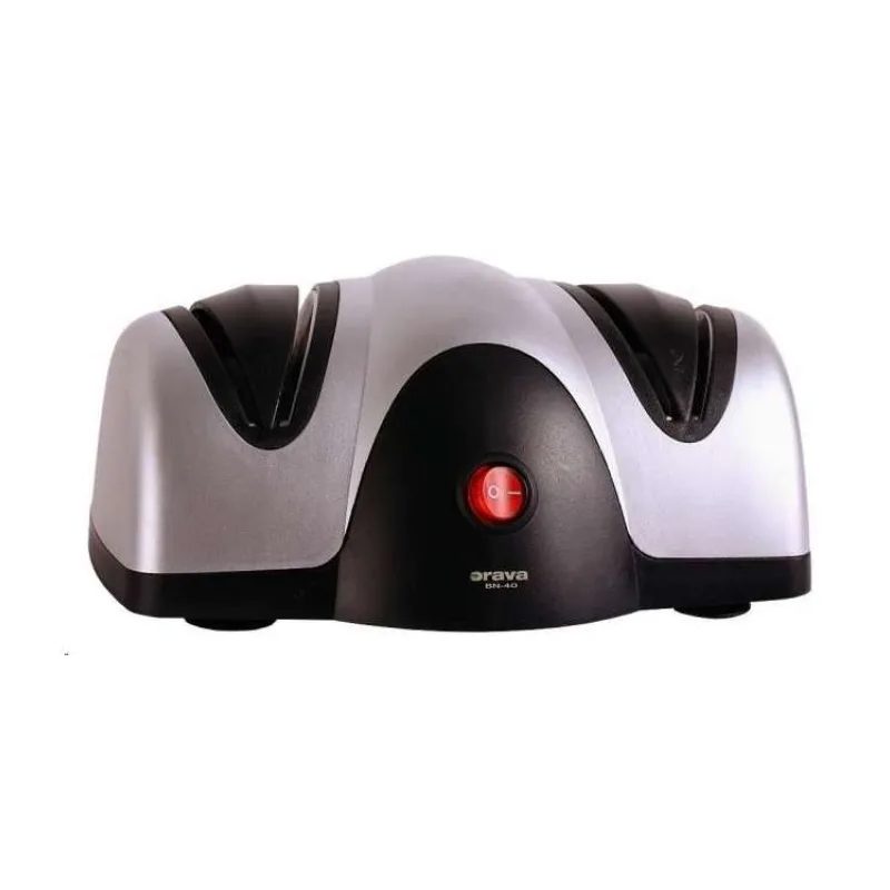 ORAVA BN-40 A elektrický brusič nožů, safírové brusné kotouče, dvoustupňový systém, šedo-černý (BN-40 A)