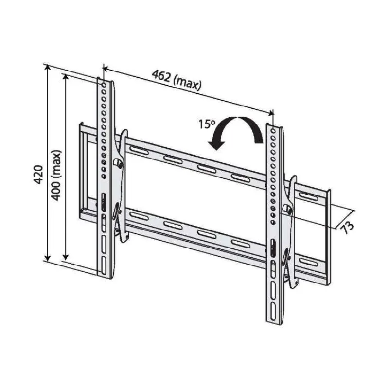 TB TV wall mount TB-451 up to 65", 40kg max VESA 400x400 (TB-451)