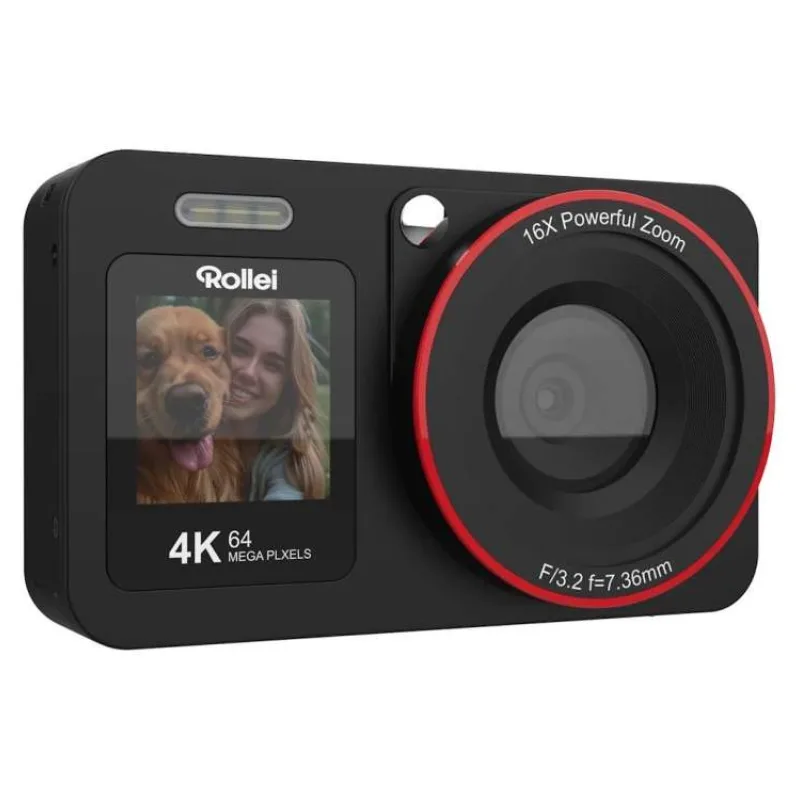 Rollei Compactline 64 Dual Screen/ 64 MPix/ 18x digital zoom/ 2,8 a 1,4" LCD/ 4K video/ Černý (12030)